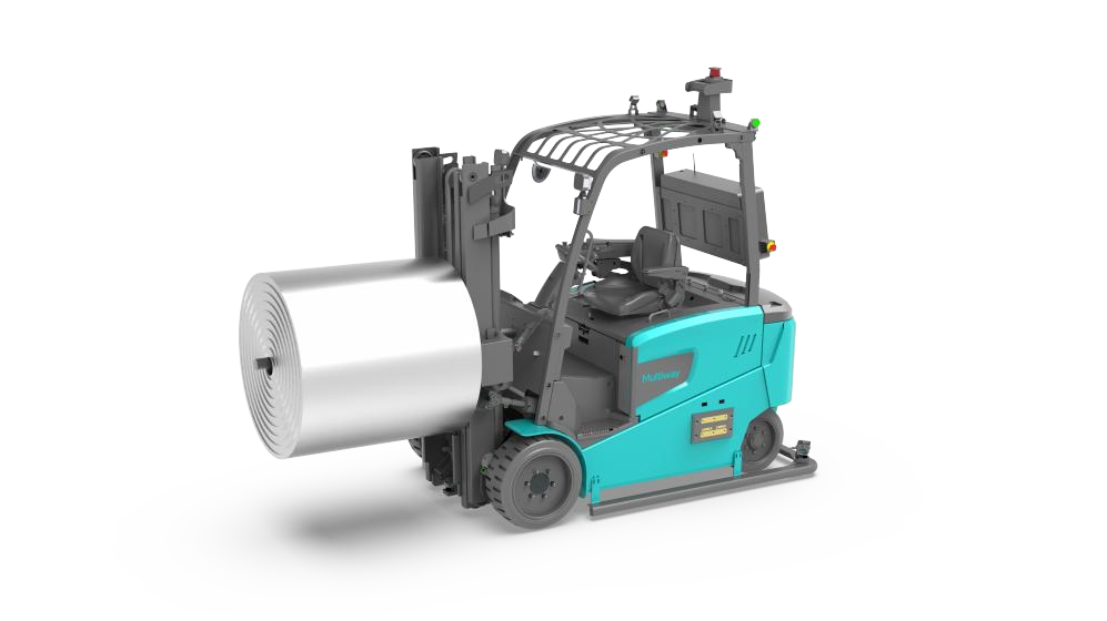 尊龙凯时E系列卷芯卷料搬运无人叉车 尊龙凯时E系列卷芯卷料搬运无人叉车