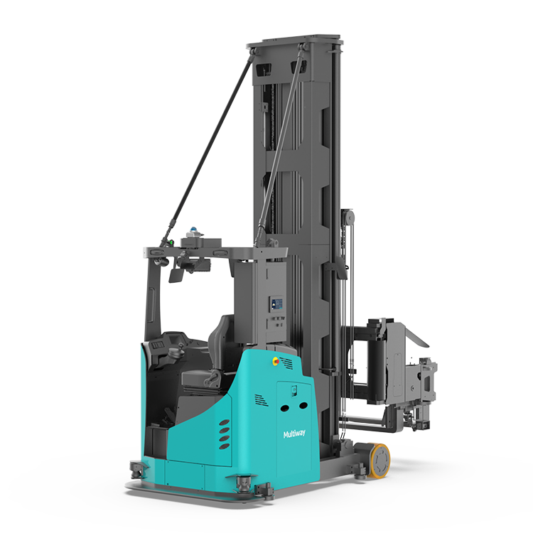 尊龙凯时机器人的三向叉式无人叉车K16